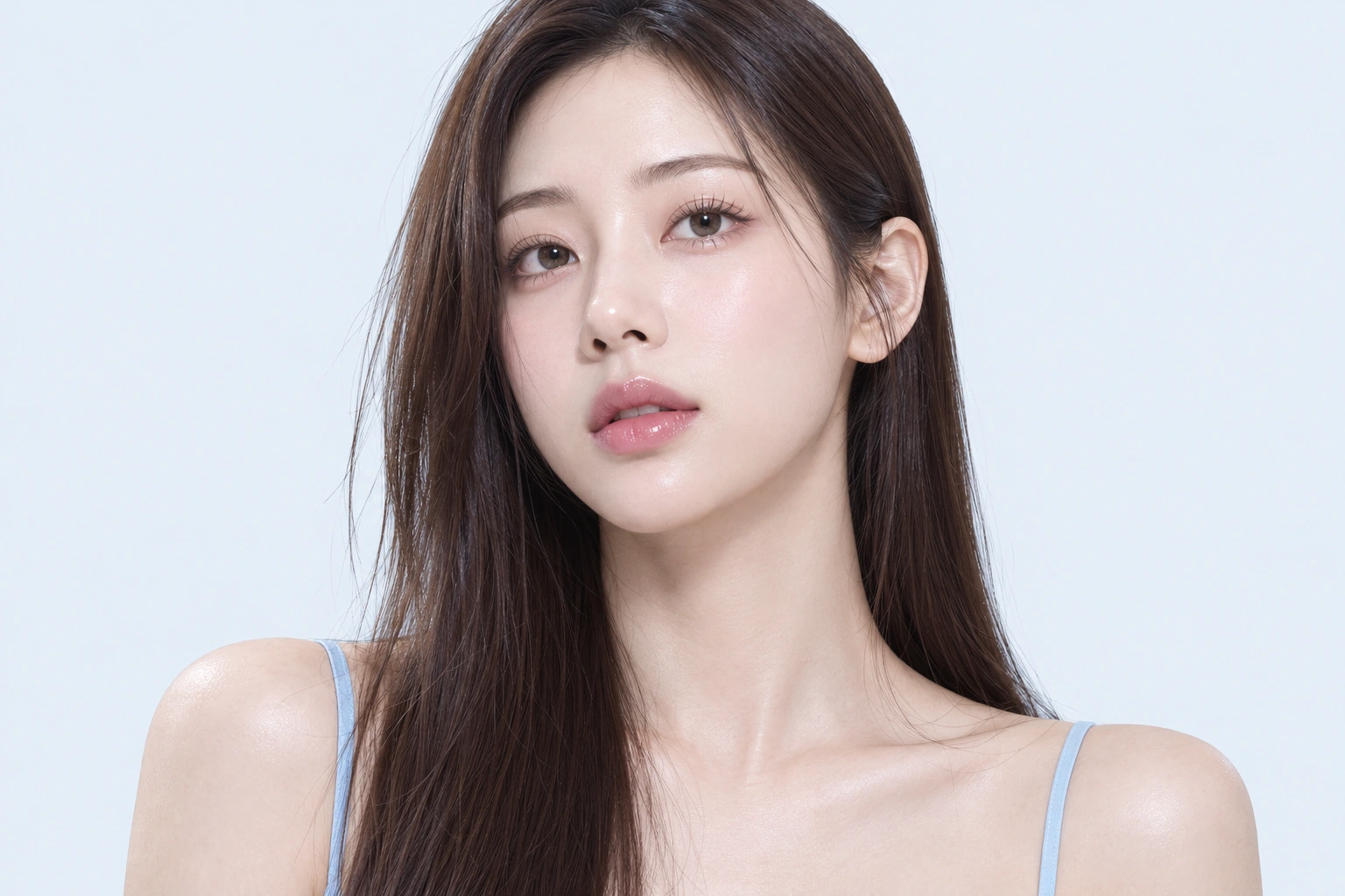이중턱근육묶기 모델 이미지