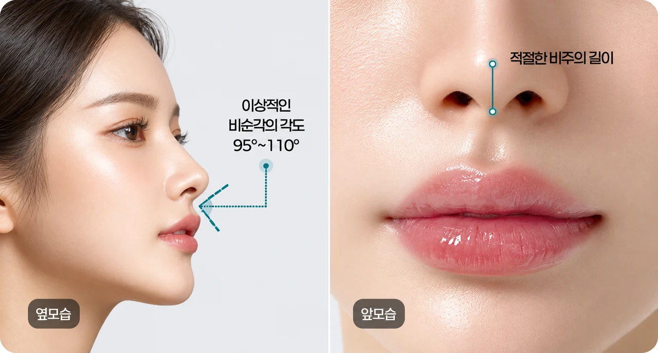 아름다운 옆모습. 코와 입술이 이루는 균형.
