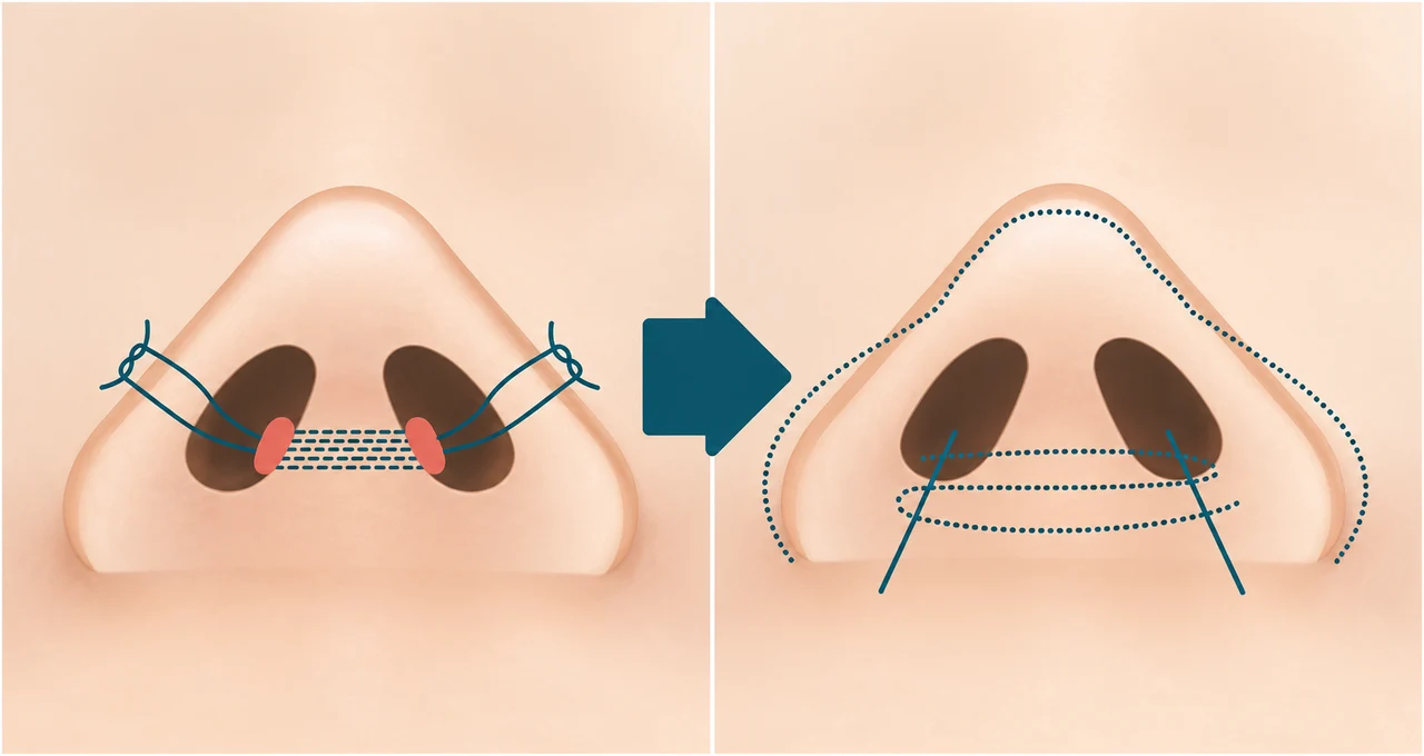 Alar width adjustment