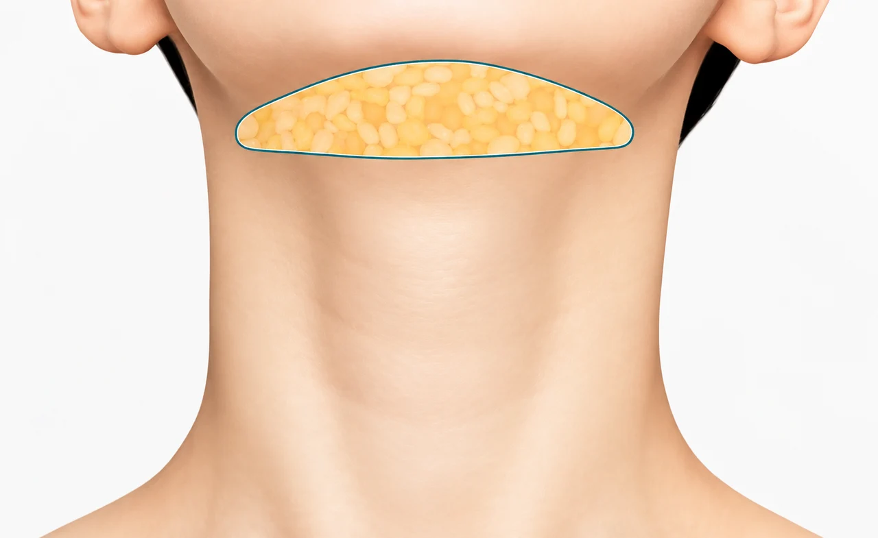활경근 조직에 붙어있는 포도송이 지방 제거