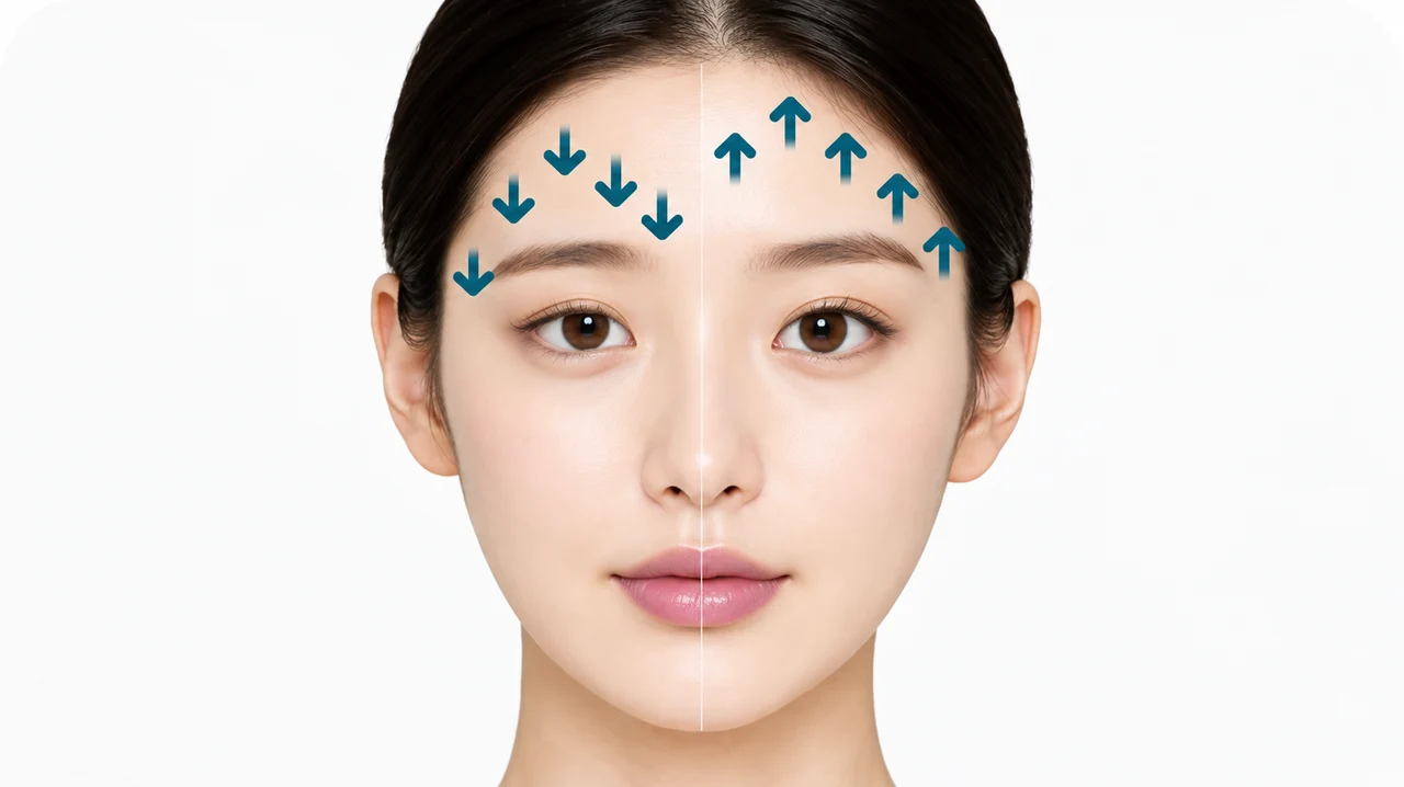 이마주름뿐 아니라 눈매까지 개선