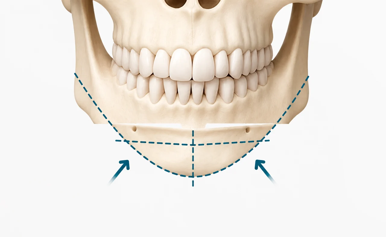 Chin segment repositioning