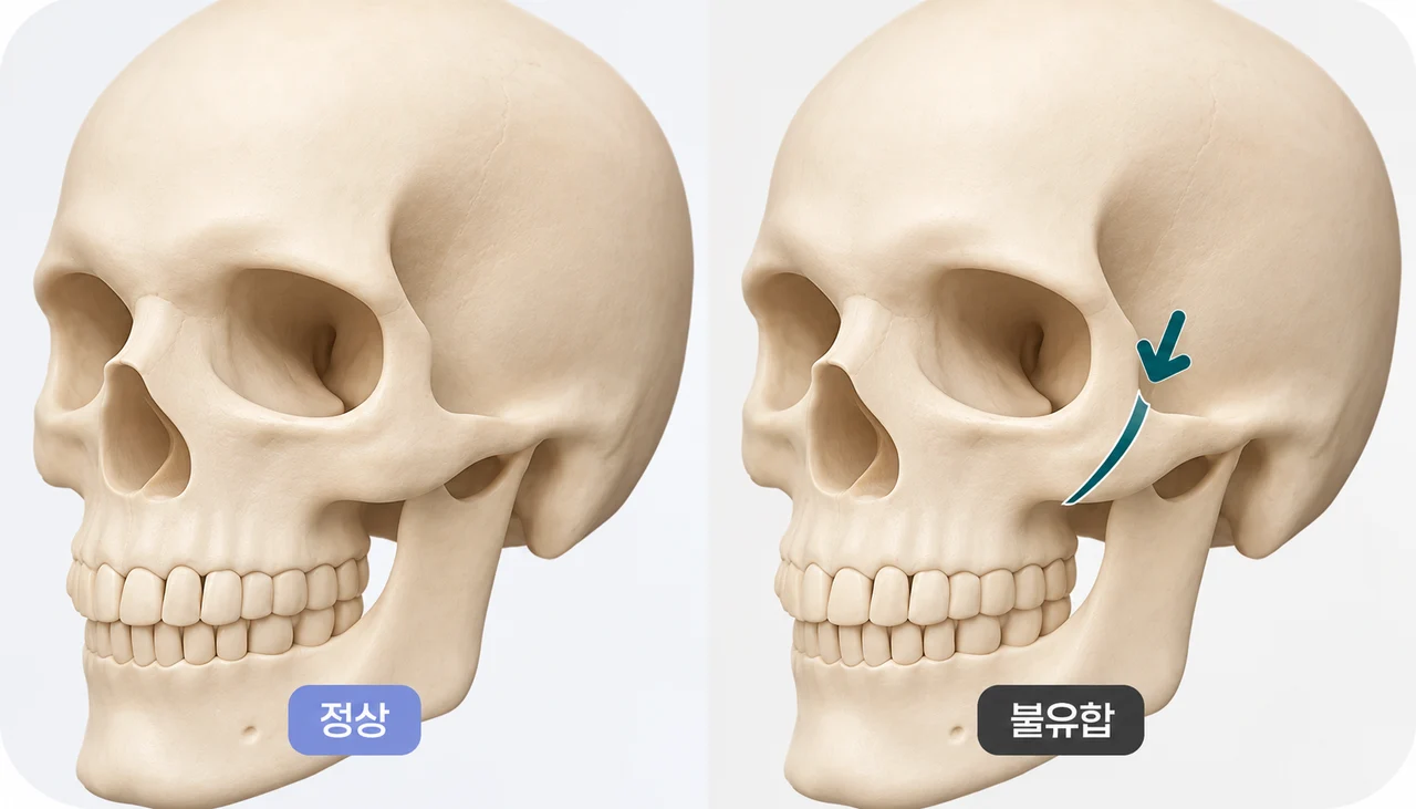 Cheekbone contour comparison