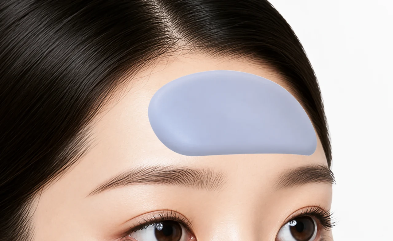 Forehead implant placement